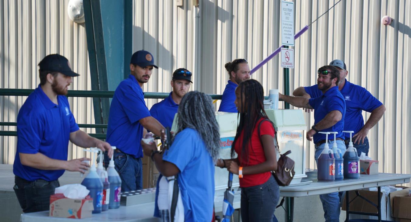 In addition to our buckets, drinks and snowcones were available to our members