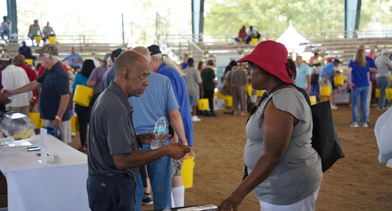 Vendors interact with members