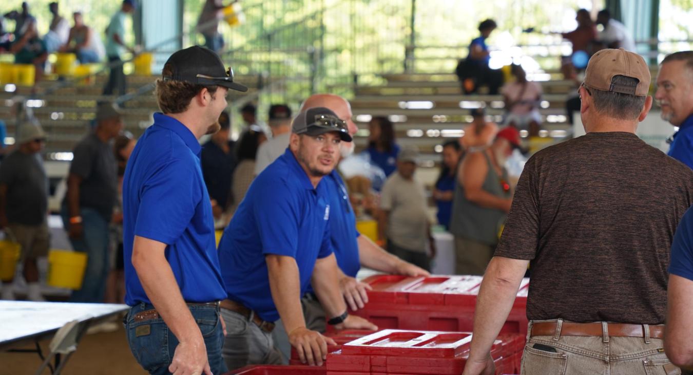 Snapping Shoals employees smile, interacting with members