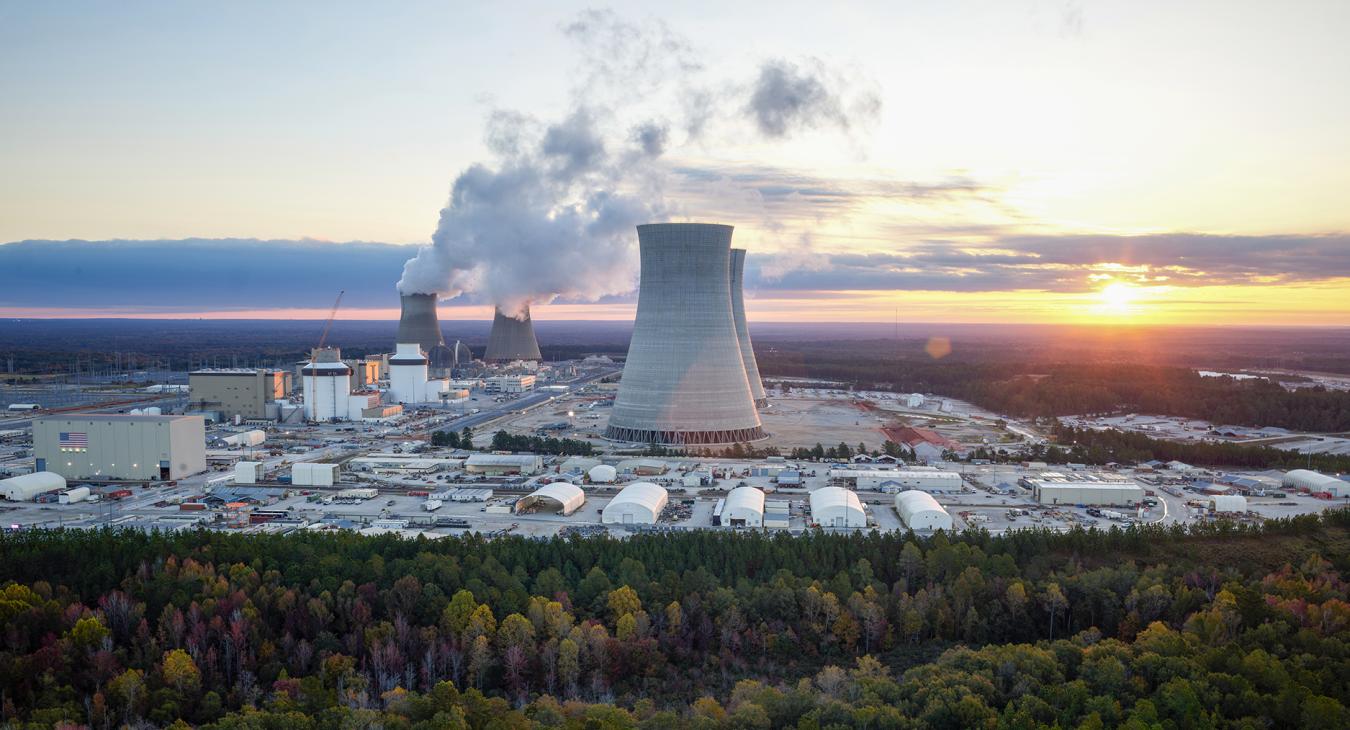 Sunset over Plant Vogtle